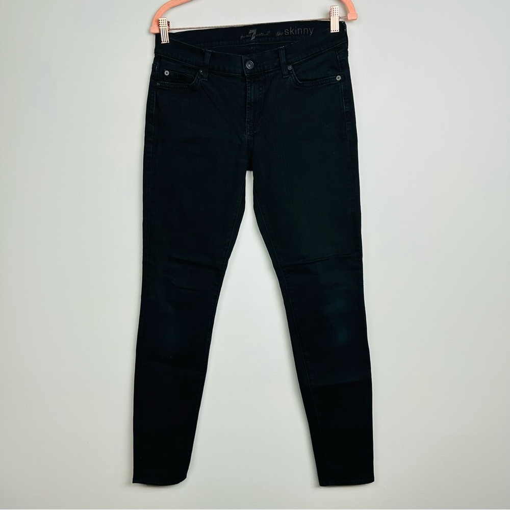 7 For All Mankind Dark Skinny Jeans Size 28
